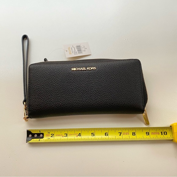 NWT Michael Kors Jet Set Travel Large Pebbled Leather Wristlet - Picture 10 of 15